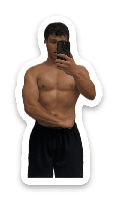 A gym mirror selfie as a sticker